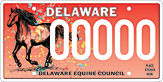 Delaware Equine Council License Plate