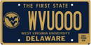 West Virgina University tag